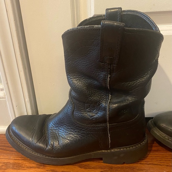 Ariat Sierra Work Boots Sz 11D Black Full-grain Leather ATS Stability System